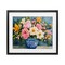 Stupell Industries Indigo Chinoiserie Flower Vase Framed Print Under Glass, design by Petal Prints Design
